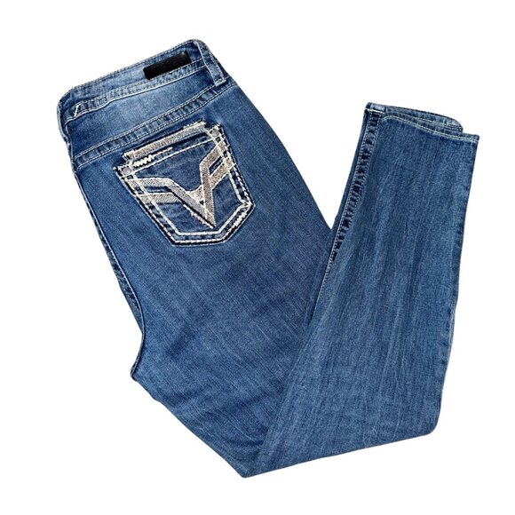 Vigoss Women's Skinny Jeans - Classic Blue - Picture 1 of 12